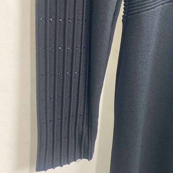 Sandro Blk Knit Hi Neck W Floral Scarf - Picture 9 of 15